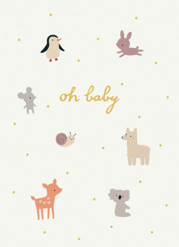 New Baby Card Little Friends