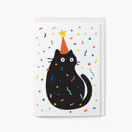 Birthday Card Party Cat