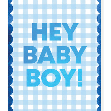 New Baby Card Hey Baby Boy