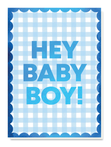 New Baby Card Hey Baby Boy
