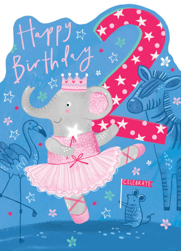 Birthday Card 2nd Ballerina Birthday