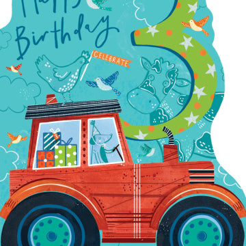 Birthday Card 3rd Farmyard Celebration