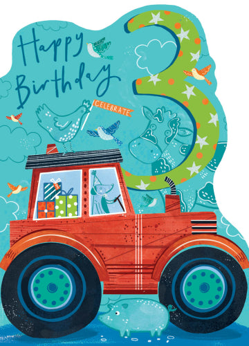 Birthday Card 3rd Farmyard Celebration