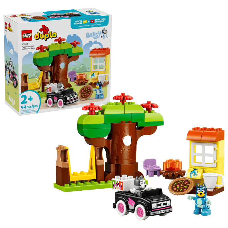 Lego Duplo Bluey Pizza Girls with Muffin and Bluey 10469
