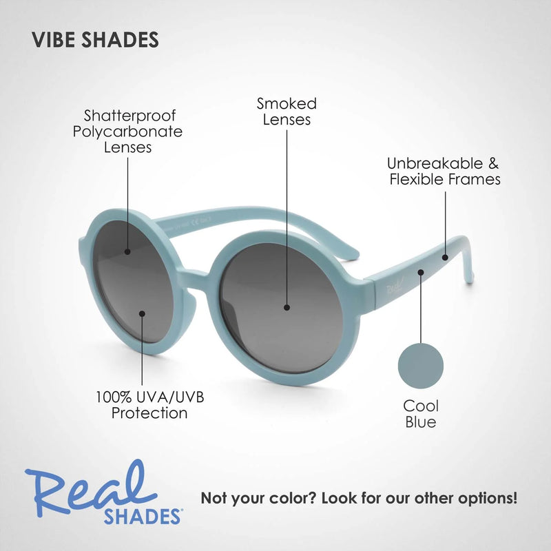 Vibe Unbreakable UV Fashion Sunglasses - Cool Blue - Various Sizes