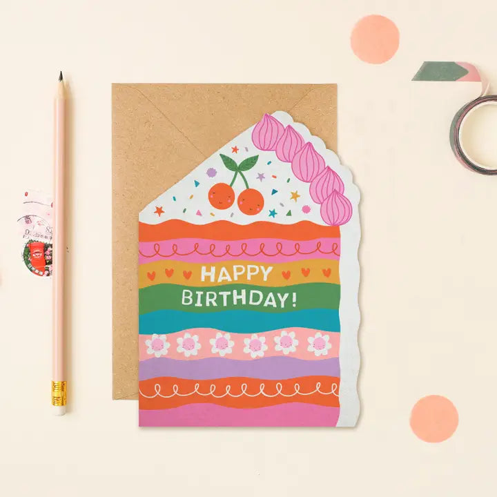 Birthday Card Rainbow Sprinke Cake