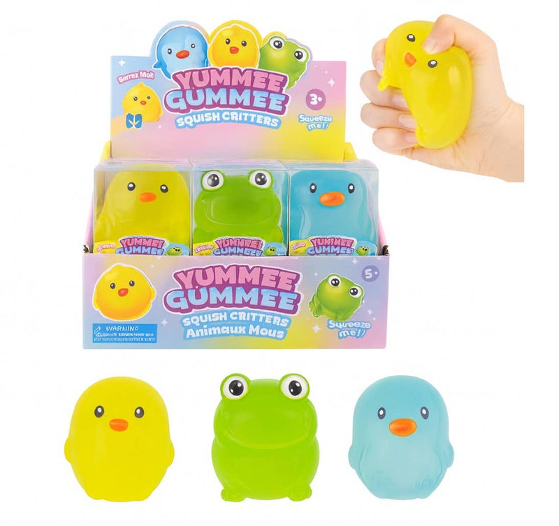 Gummee Squish Critters - Penguin, Frog and Chick