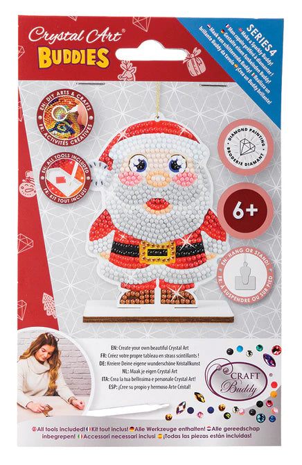 Crystal Art Ornament - Santa