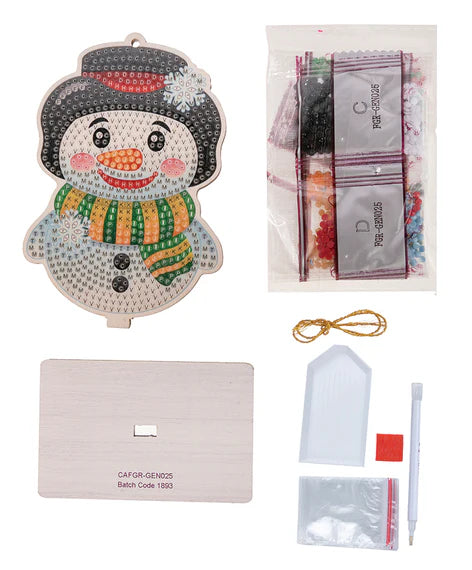 Crystal Art Ornament - Snowman