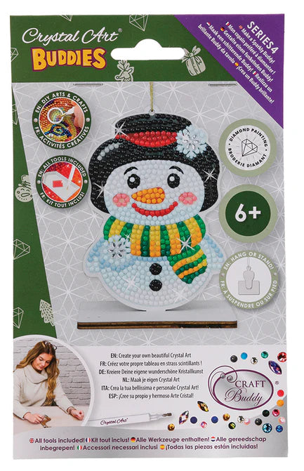 Crystal Art Ornament - Snowman