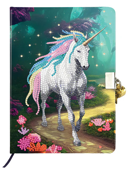 Crystal Art Secret Diary Kit - Unicorn Stroll