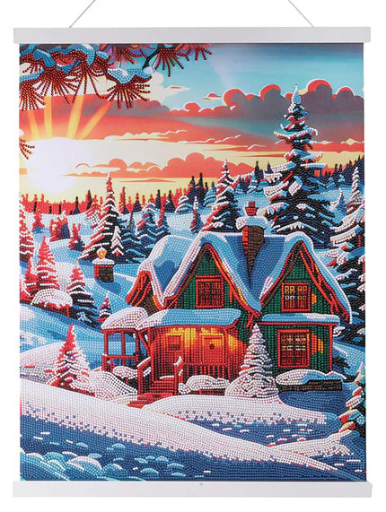 Crystal Art Scroll Kit - Winter Sunset