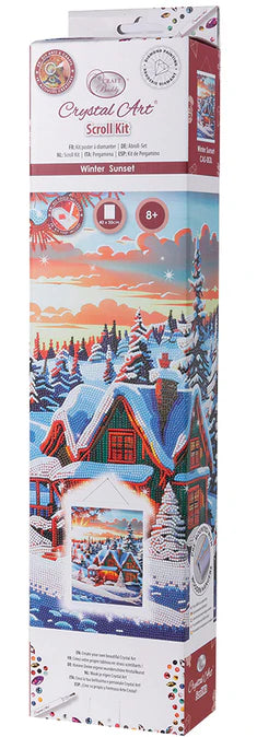Crystal Art Scroll Kit - Winter Sunset