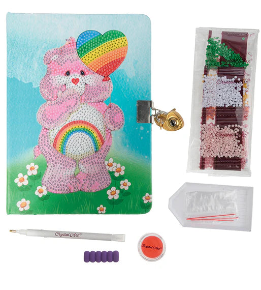 Crystal Art Secret Diary Kit - Cheer Bear
