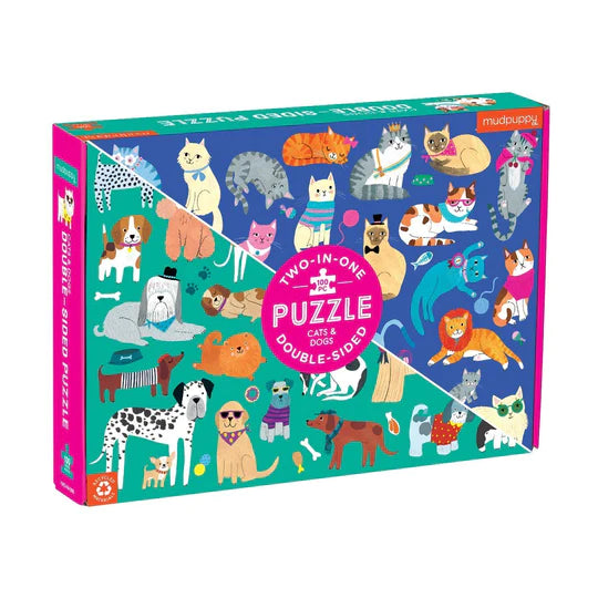 Cats & Dogs 100pc Double-Sided Puzzle