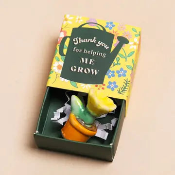 Tiny Matchbox Ceramic Tokens - Plant Pot