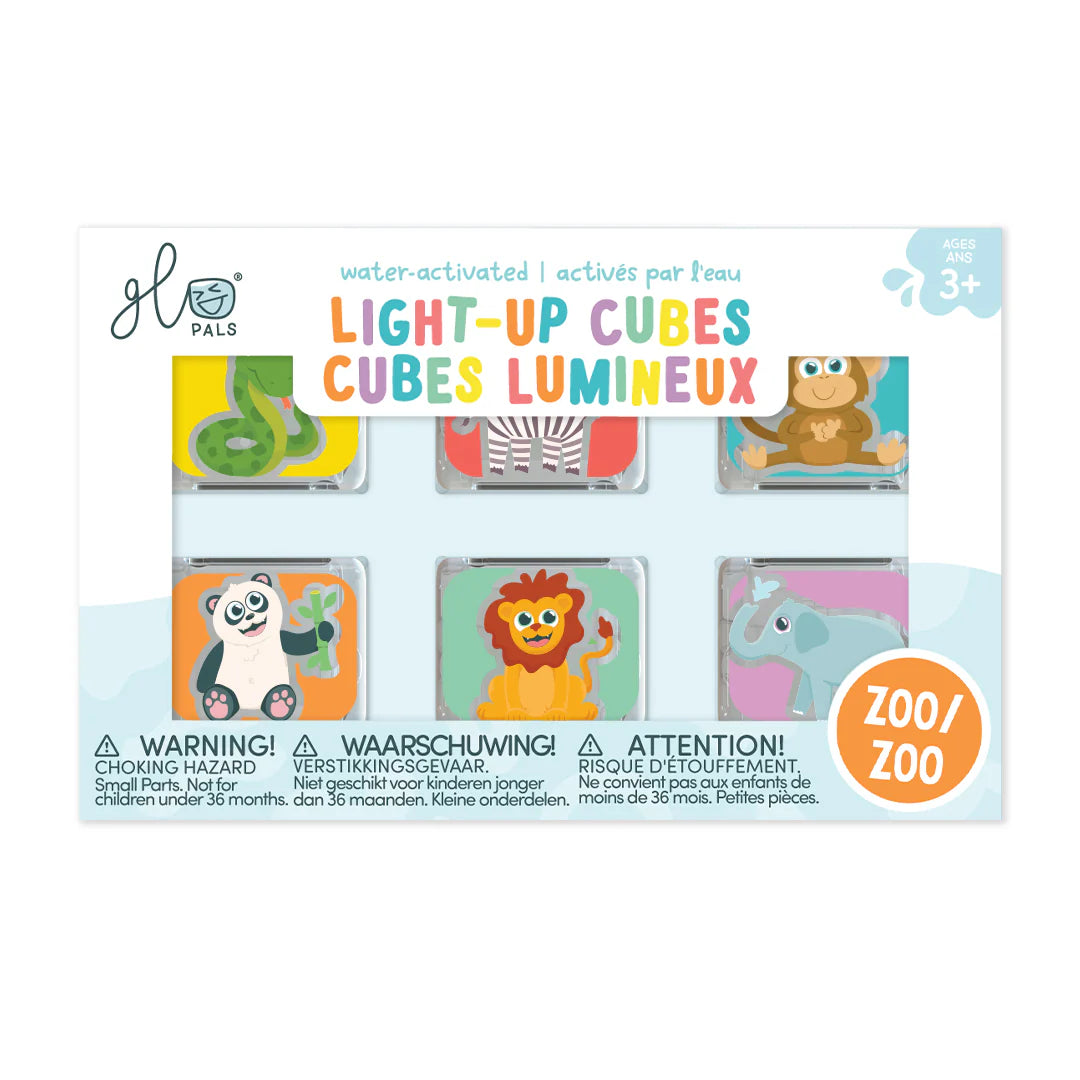 Glo Pals Light-Up Cubes 6 Pack - Zoo