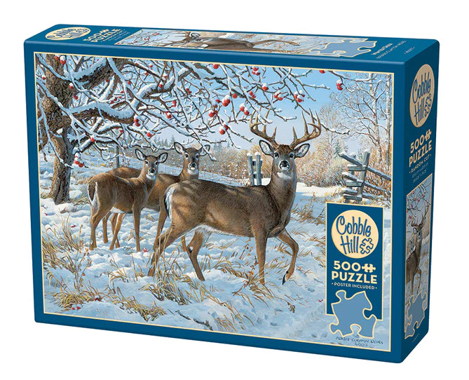 Cobble Hill Winter Deer 500pc Puzzle