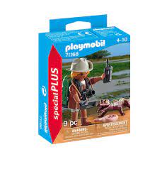 Playmobil -  Figures - Researcher with Young Caiman - 71168