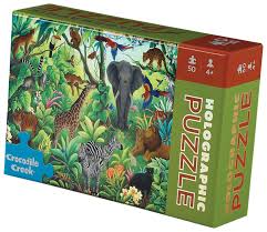 Crocodile Creek 50 Piece Holographic Puzzle - Jungle Paradise