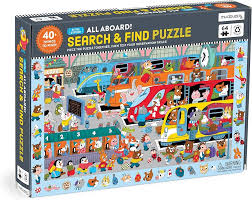 All Aboard! Train Station 64pc Search & Find Puzzle