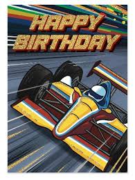 Birthday Card Race Car