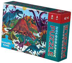Crocodile Creek 50 Piece Holographic Puzzle - Dinosaurs