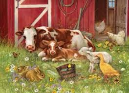 Cobble Hill 35pc Tray Puzzle - Barnyard Family
