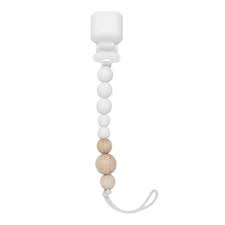 Loulou Lollipop Colour Pop Silicone and Wood Pacifier Clip - Various Styles