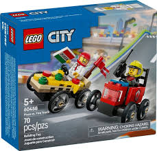 Lego City Pizza vs. Fire Truck Race Car Pack 60458