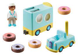 Playmobil - 1 2 3 - Doughnut Truck with Stacking and Sorting Feature - 71325