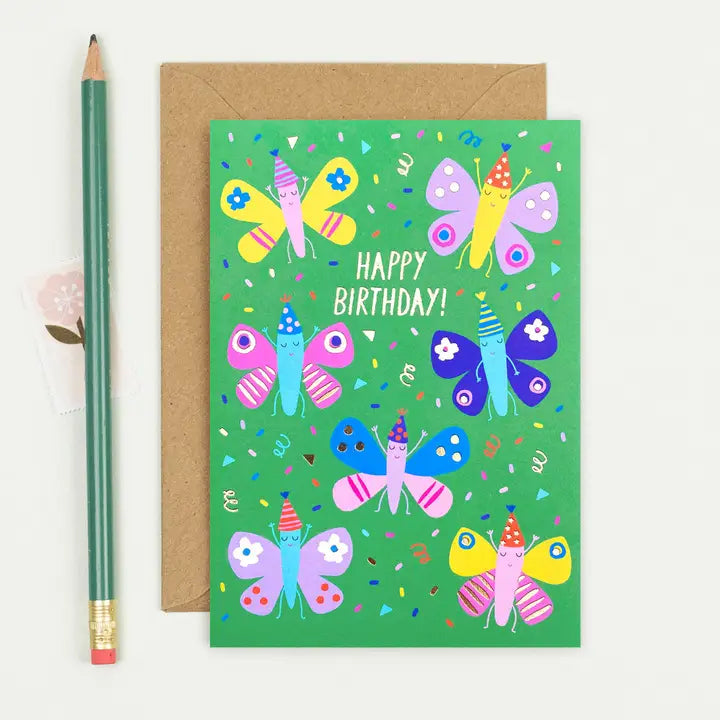 Birthday Card Party Butterflies