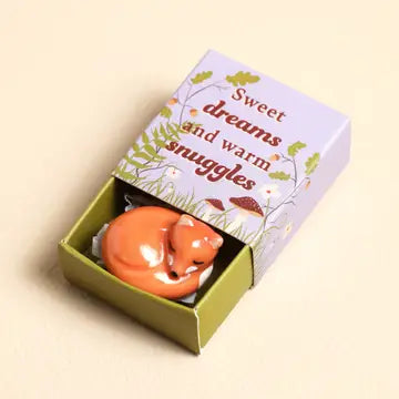 Tiny Matchbox Ceramic Tokens - Fox