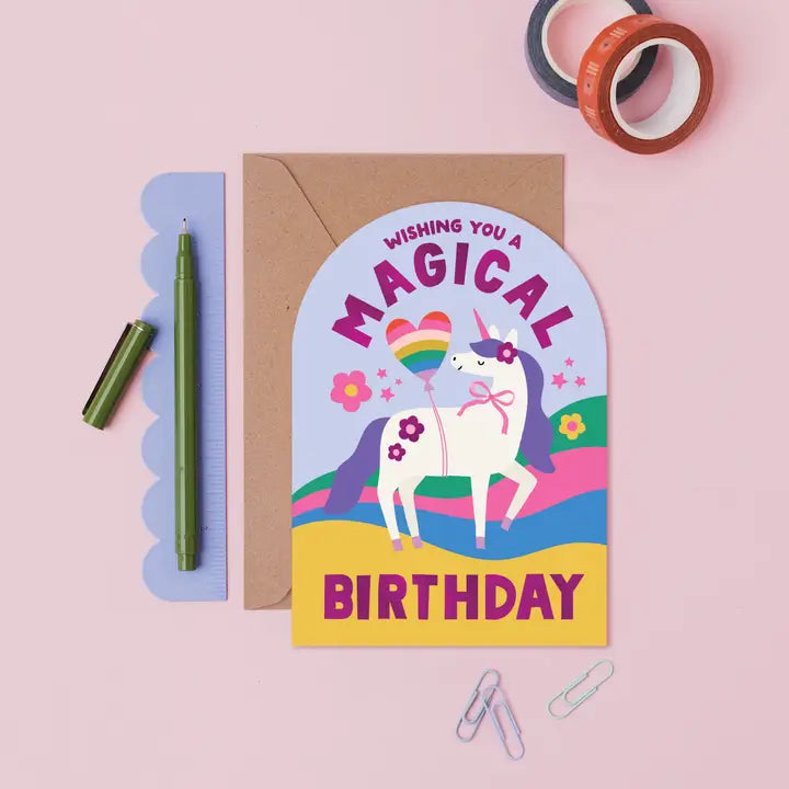 Birthday Card Unicorn Magical Birthday