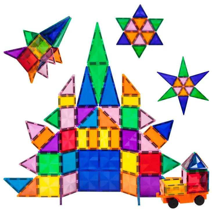 PicassoTiles Magnetic Master Builder Tile Set - 80pcs