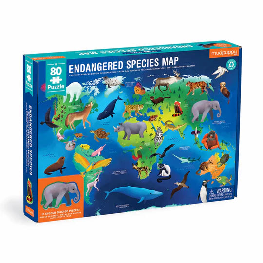 Endangered Species Around the World 80pc Geography Puzzle