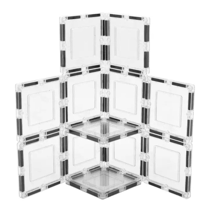 Picasso Clear Transparent Magnetic Building Tiles - 12pcs