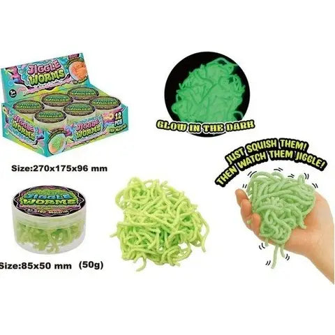 Wiggly Worms - Glow in the Dark