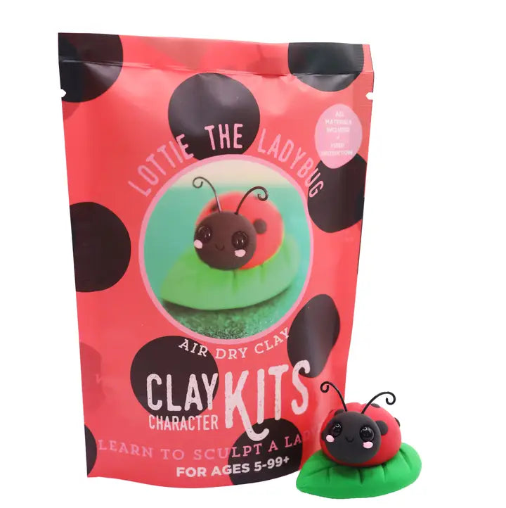 DIY Air Dry Clay Character Kits - Lottie the Ladybug