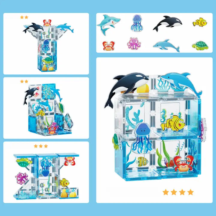 PicassoTiles Marine World Magnetic Building Set - 26pcs