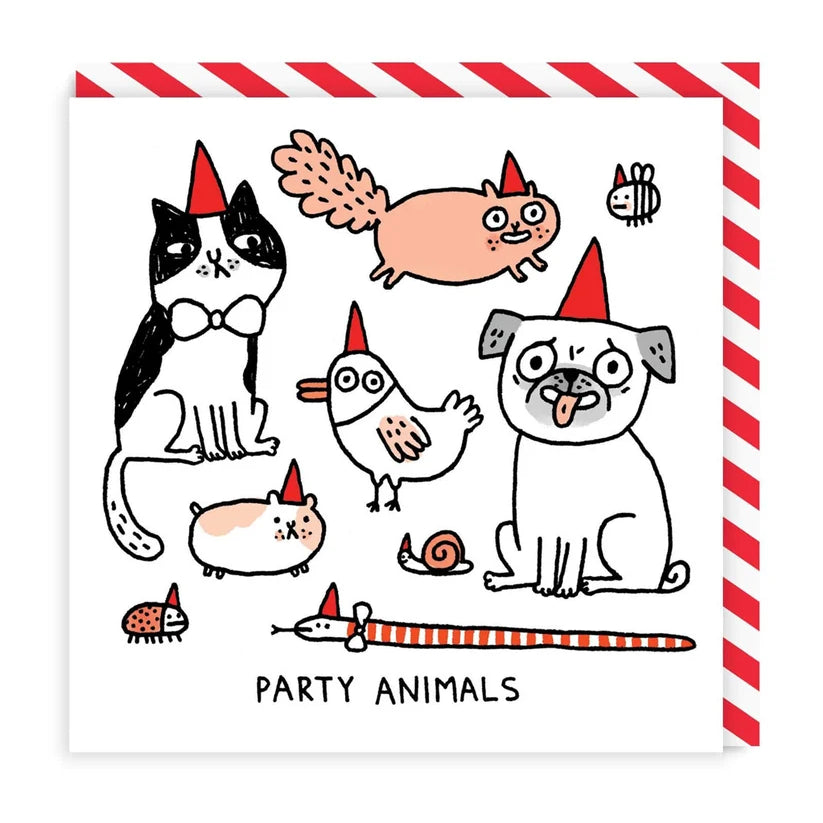 Birthday Card Birthday Party Animals