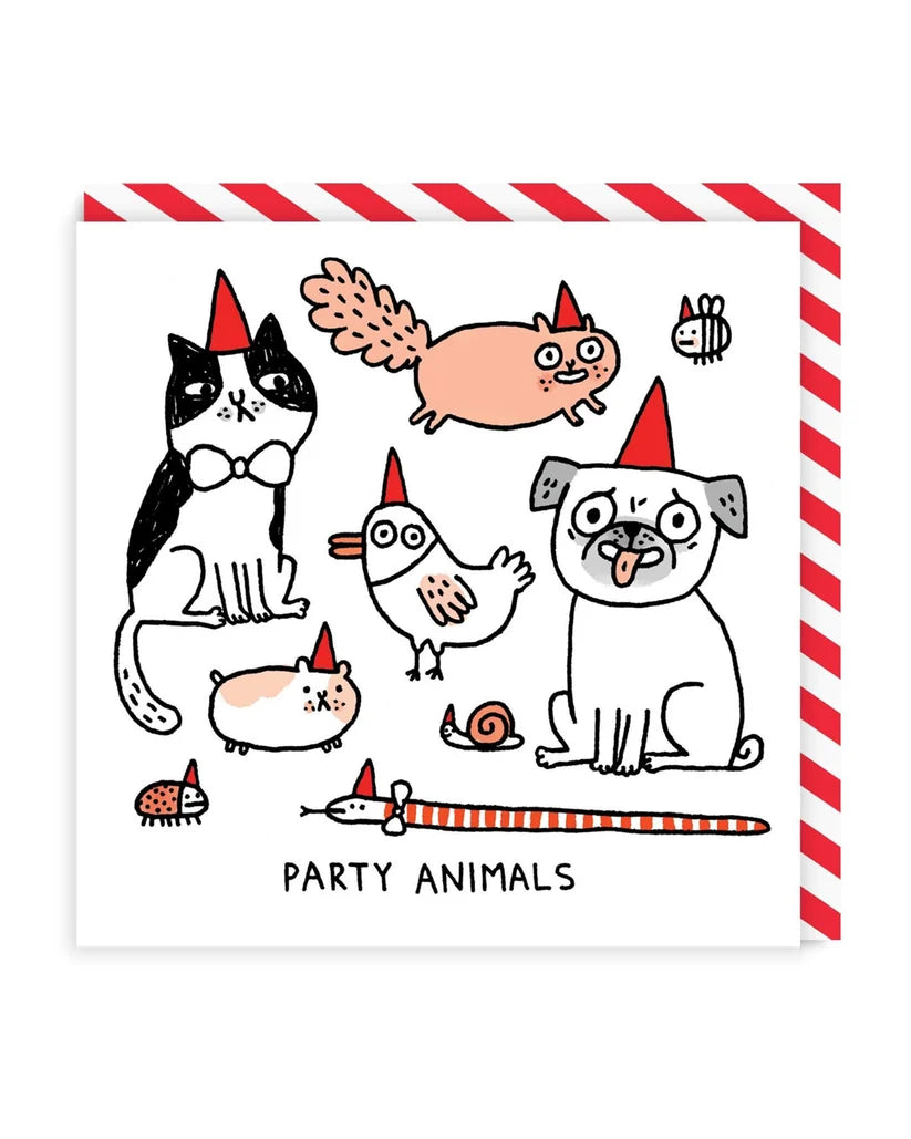 Birthday Card Birthday Party Animals