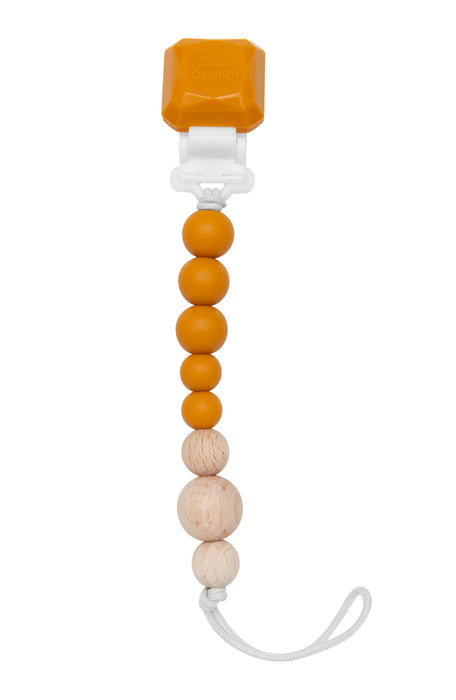 Loulou Lollipop Colour Pop Silicone and Wood Pacifier Clip - Various Styles