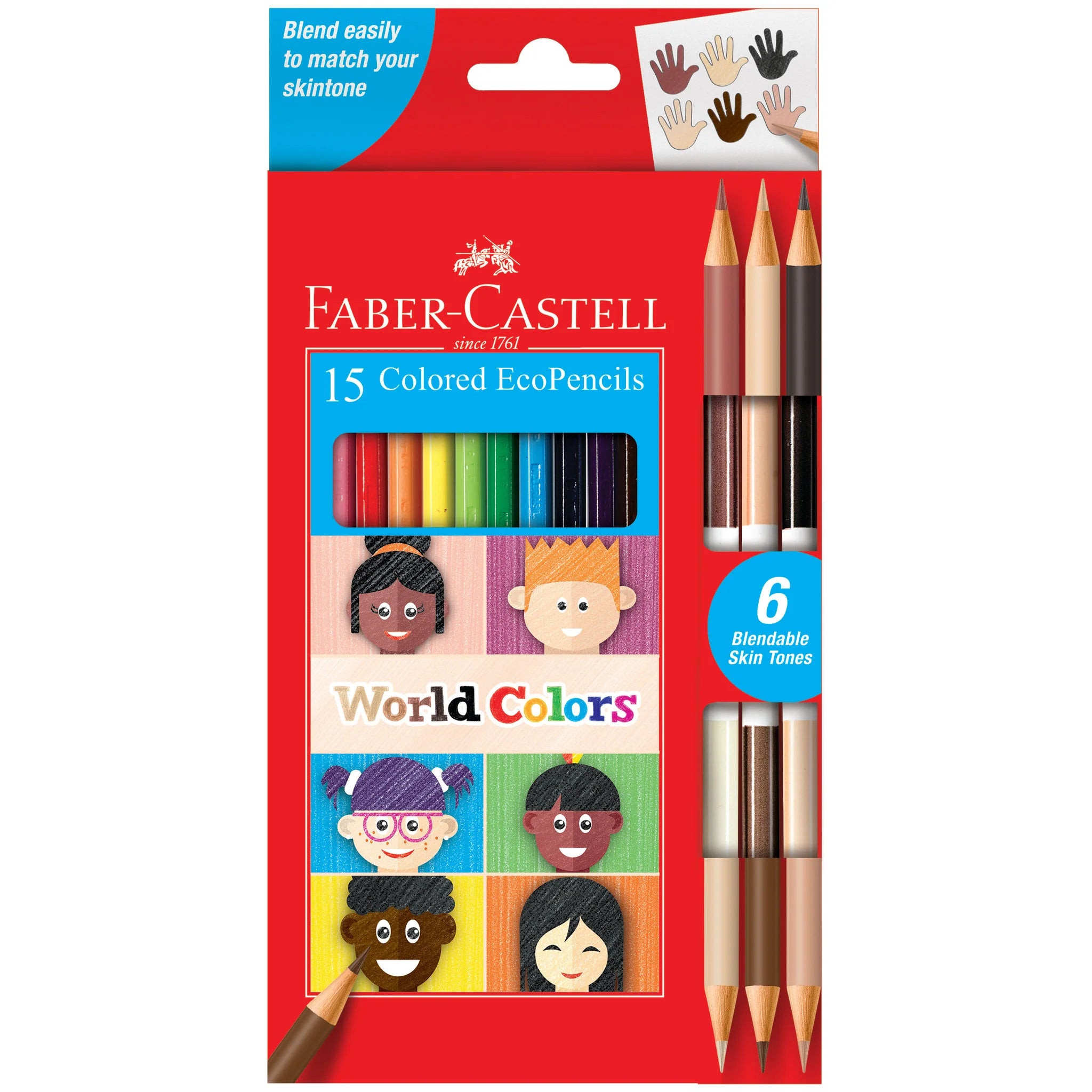 15 Colored Eco Pencils - World Colors