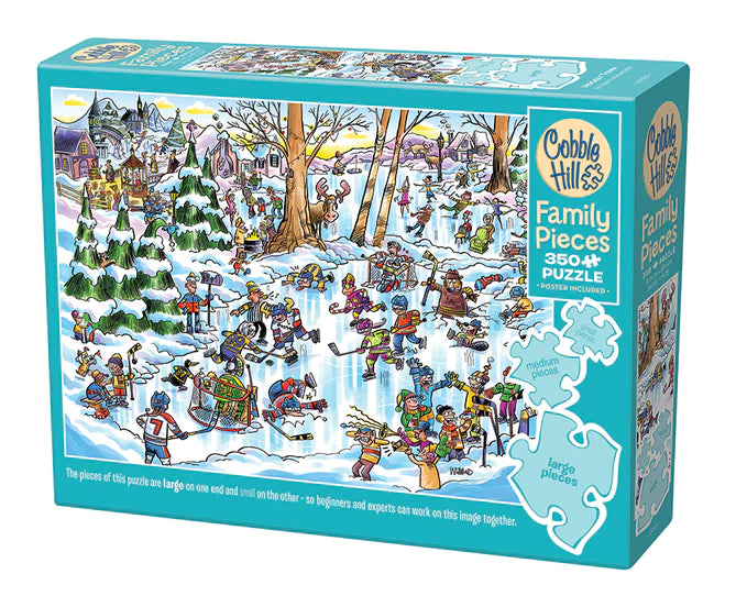 Cobble Hill Family Puzzle 350 Piece - Hockey Town