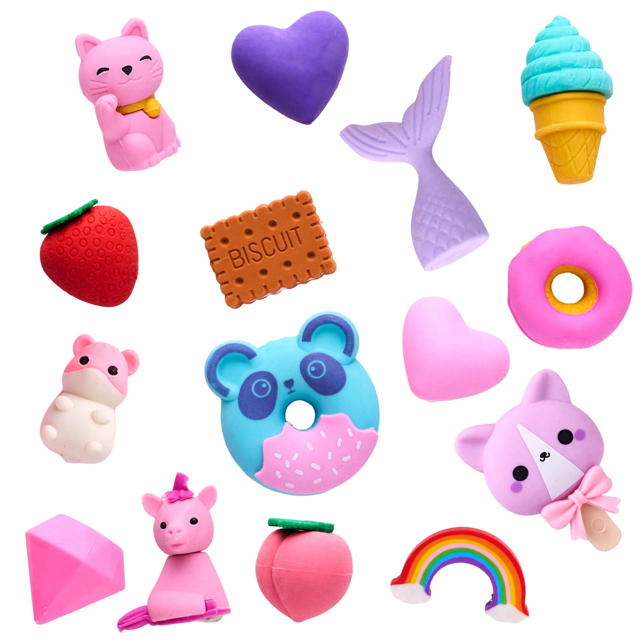 Desk Pets Eraser Set - Kawaii