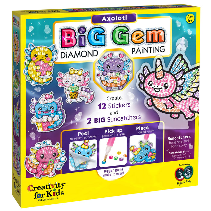 Creativity for Kids Big Gem Diamond Painting Axolotl