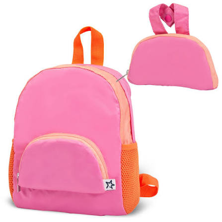 Tiny Twinkle - Toddler Foldup Backpack - Pink/Orange