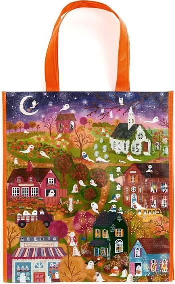 Joy Laforme Spooky Village Reusable Shopping Bag