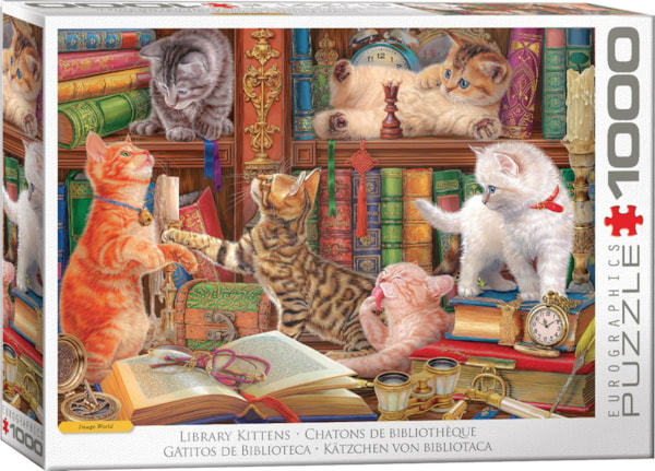 Eurographics 1000 Piece Puzzle - Library Kittens